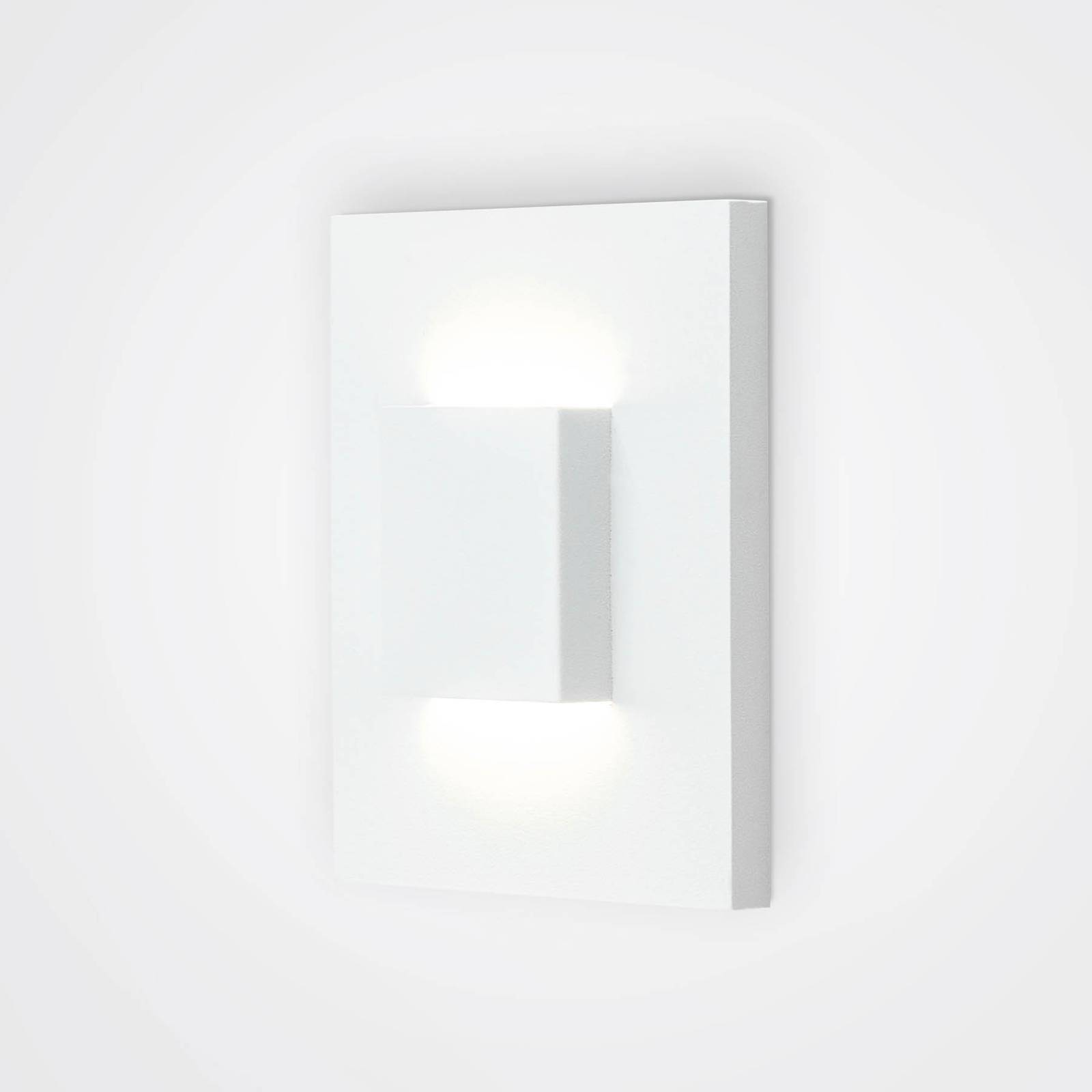 EVN LQ230 LED-Wandeinbauleuchte up/down weiß, weiß / opal, für Flurbereich, Edelstahl, Modern, Shop-Einbauleuchten