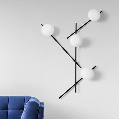 Sforzin Wandlampe Mikado, dimmbar, schwarz, für Wohn- / Esszimmer, Metall, Design, Wandleuchte, Wandlampe Innen Image