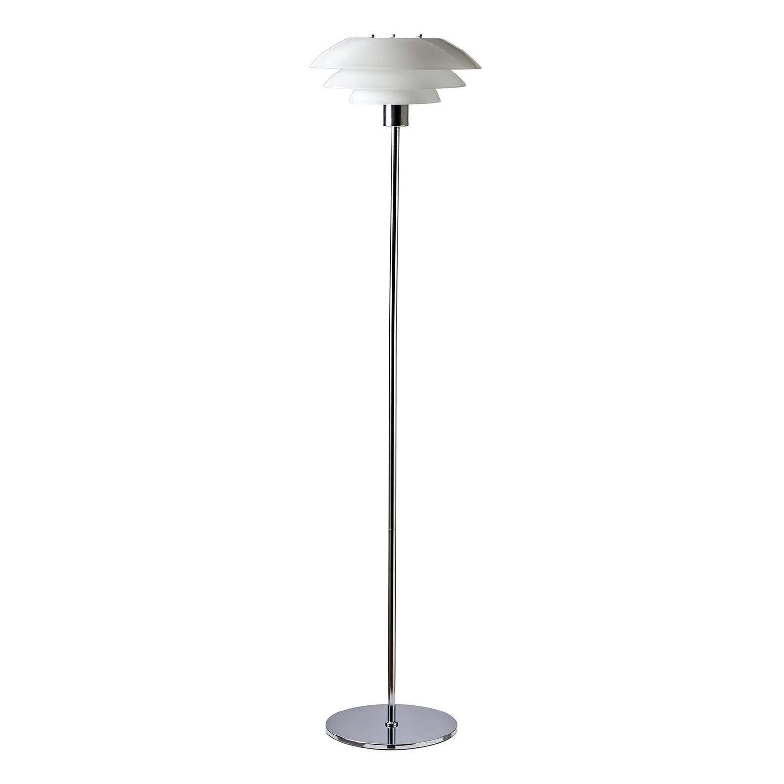 Dyberg Larsen Stehlampe DL31, weiß / opal, für Wohn- / Esszimmer, Glas, Skandinavisch, Stehlampe
