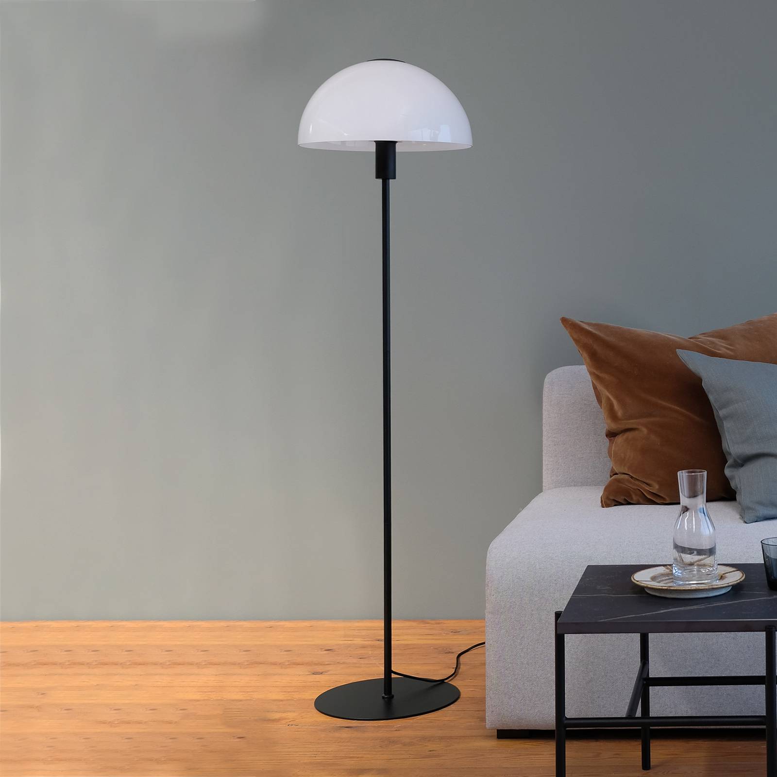 Dyberg Larsen Stehlampe Jazz, schwarz, für Wohn- / Esszimmer, Metall, Skandinavisch, Stehlampe