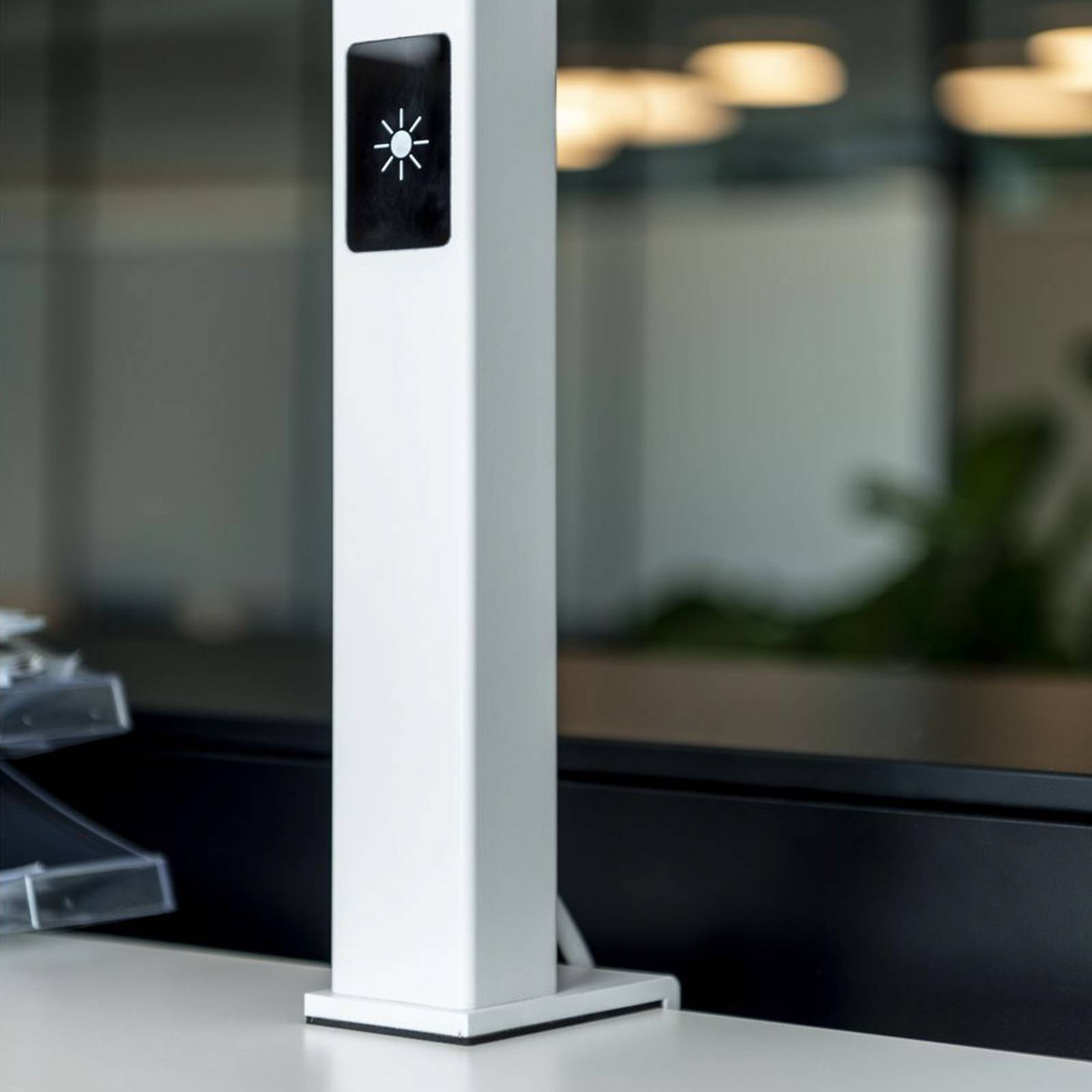 SLV Klemmleuchte Worklight, dimmbar, weiß / opal, für Arbeitszimmer / Büro, Aluminium, Modern, Klemmleuchte