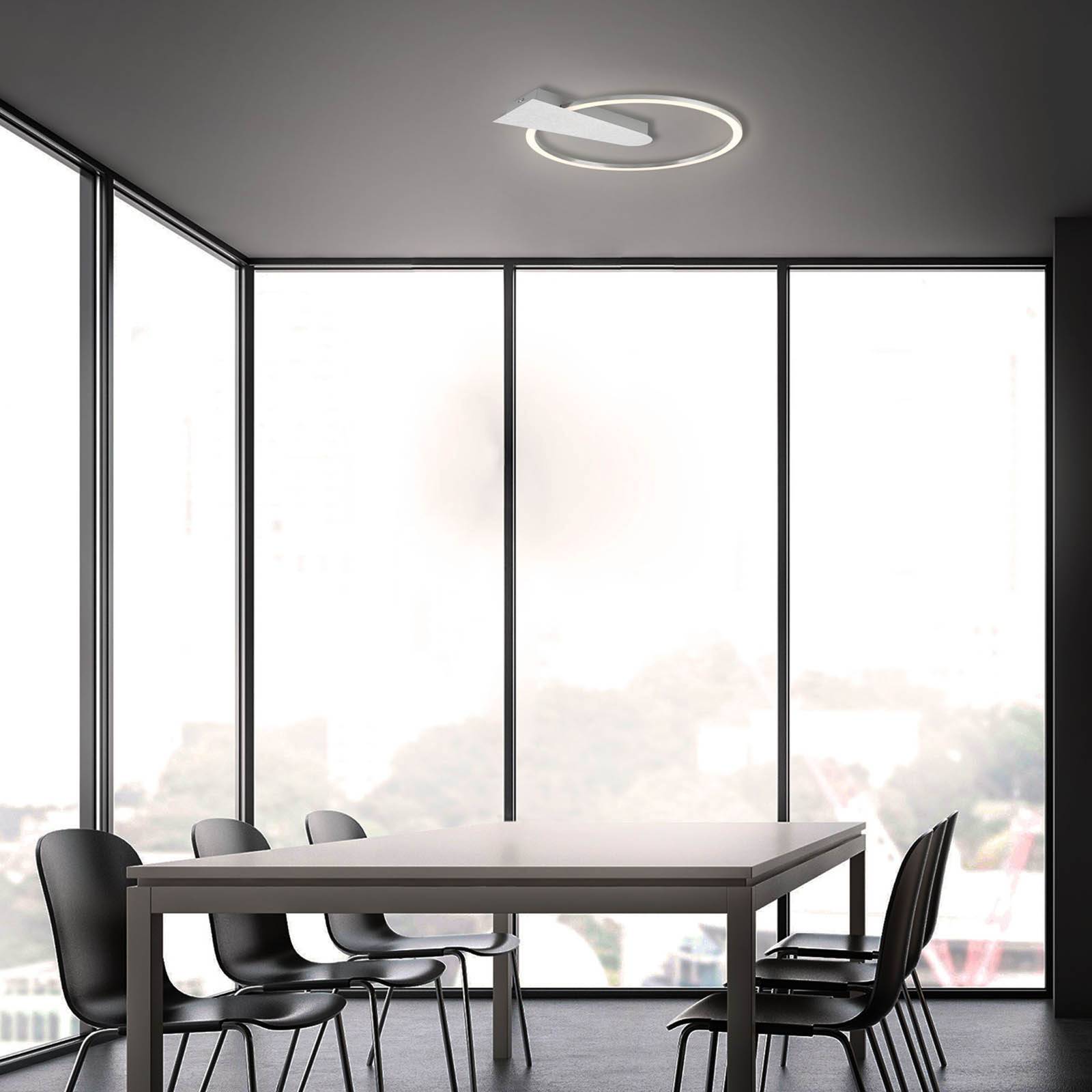 Briloner LED Deckenlampe Nico, dimmbar, alu / grau / zink, für Wohn- / Esszimmer, Metall, Modern, LED Deckenleuchte