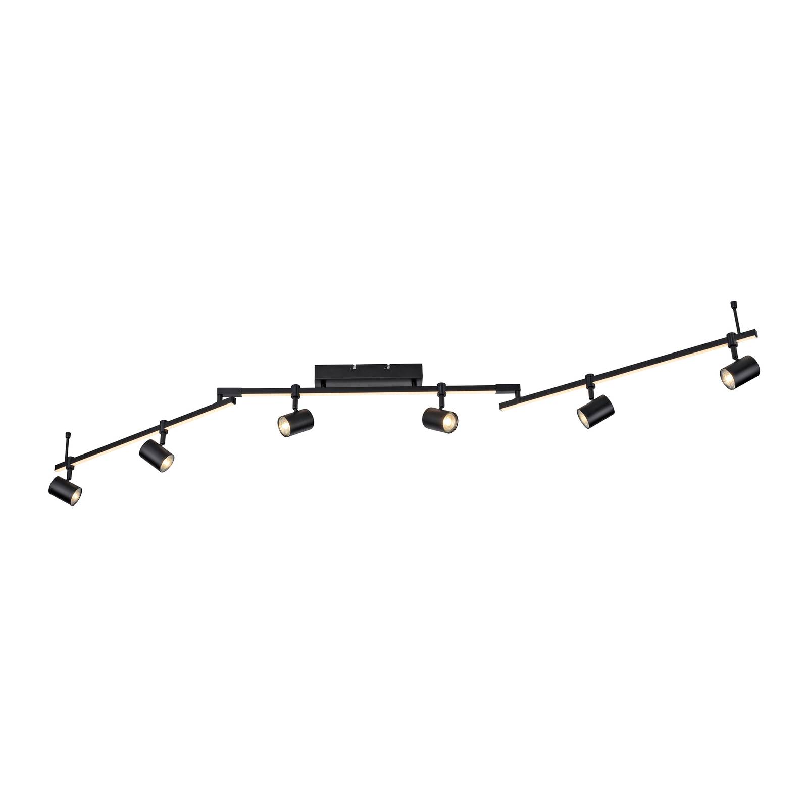Paul Neuhaus LED-Deckenstrahler Barik, 188 cm, verstellbar Barik, schwarz, für Wohn- / Esszimmer, Metall, LED Deckenlampe
