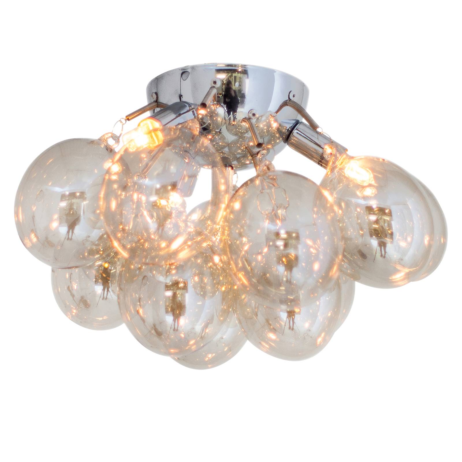 By Rydéns Design Deckenlampe Gross, dimmbar, creme / amber, für Wohn- / Esszimmer, Glas, Design, Deckenlampe