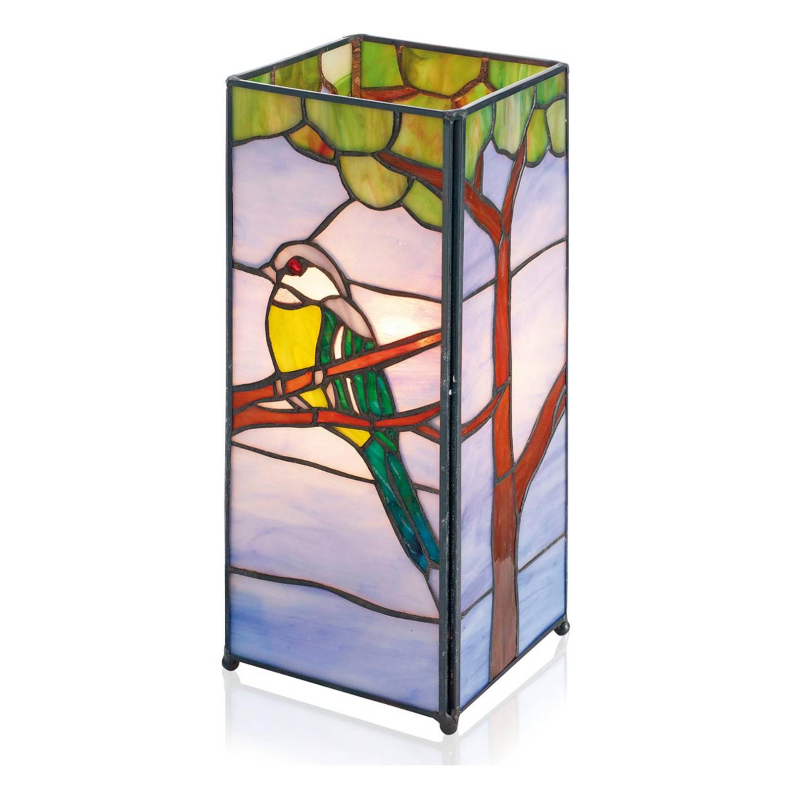 Artistar Tiffany Tischlampe Serafina, Multicolour, für Wohn- / Esszimmer, Metall, Tiffany, Tischlampe