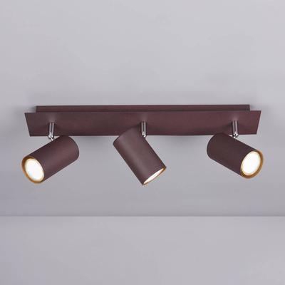 Trio Lighting Deckenspot Marley rostfarben 3-flammig Marley, dimmbar, braun / rost, für Wohn- / Esszimmer, Metall, Modern, Strahler Image