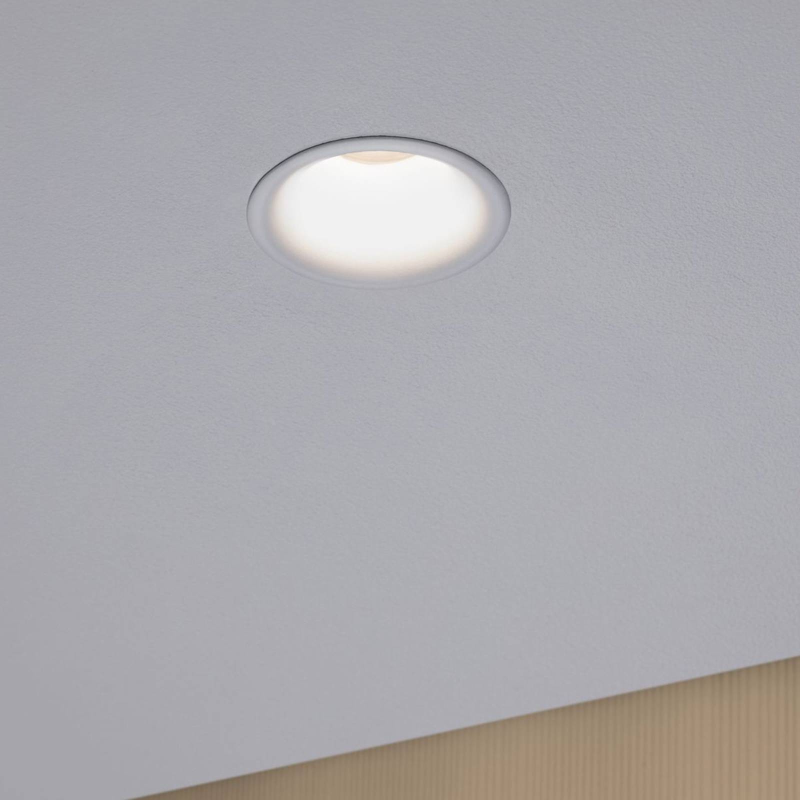 Paulmann Einbaulampe Cymbal 3x6W warmdim IP44 Cymbal, dimmbar, weiß / opal, für Wohn- / Esszimmer, Kunststoff, Modern