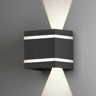Konstsmide LED Aussenwandleuchte Cremona, schwarz, Aluminium, Modern, LED Wandleuchte außen Image