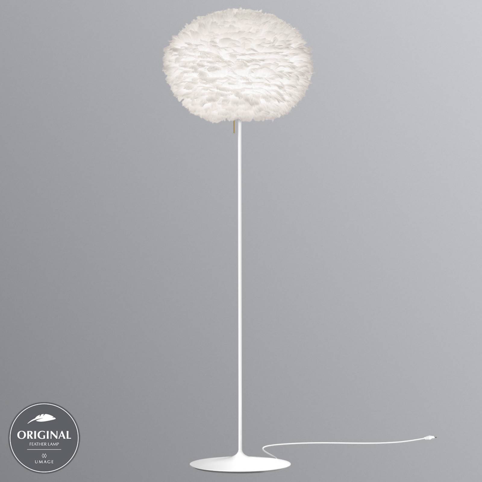 UMAGE Design Stehlampe Eos, weiß / opal, für Wohn- / Esszimmer, Aluminium, Design, Stehlampe