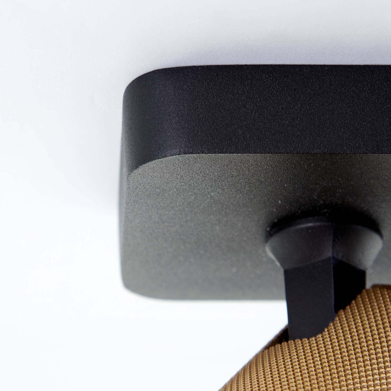 Brilliant Wandstrahler Marty sand/gold/schwarz 2-flammig, schwarz, für Wohn- / Esszimmer, Aluminium, Modern, Strahler