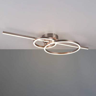 Trio Lighting LED Deckenlampe Montilla, dimmbar, alu / grau / zink, für Wohn- / Esszimmer, Metall, Modern, LED Deckenleuchte Image
