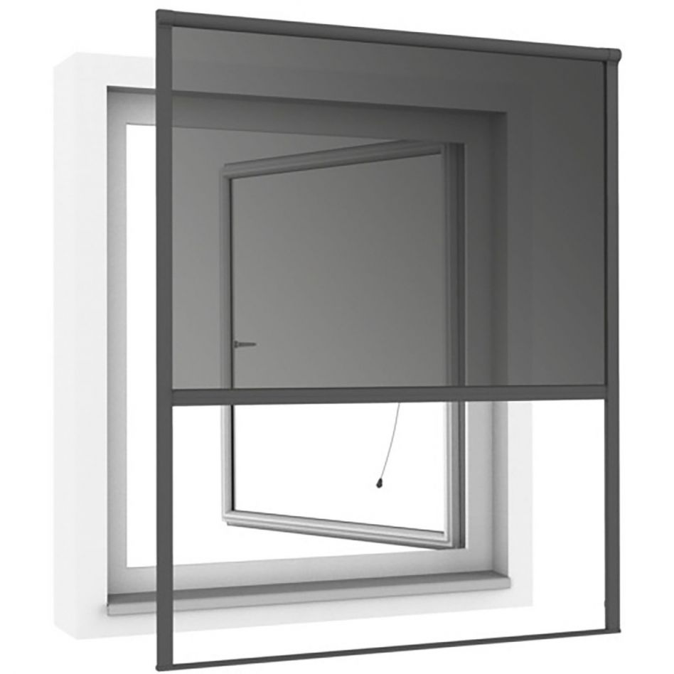 Windhager Insektenschutz COOL Einhängerollo Anthrazit, 100x160 cm Image