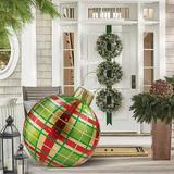 2 pcs Outdoor Christmas PVC Inflatable Decorated Ball Giant Christmas PVC Inflatable Decorated Ball Giant Inflatable Ball Christm