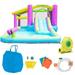Kids Inflatable Water Slide Bounce House With 450W Blower includes 1x Inflatable water slide; 1 x Repair kit; 1 x Water hose; 8 x Ground stake; 1 x Carrying bag for 2-4 kids Play Together