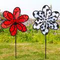 2Pcs 2-Layer Windmill Pinwheels Wind for Yard Garden Decor Ornament