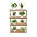 3/4-Tier Foldable Outdoor Picnic Table Portable Bamboo Storage Shelves Shoe Rack