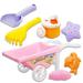 Godderr Kids Beach Toys Set Kids Sand Toys Including Beach Bucket Dumper Toys Small Shovel Spoon Fork Spade for 3+ Years Olds