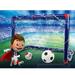 soccer goal net 1 Set Outdoor DIY Football Plaything Kit Soccer Goal Net Football Assemble Tube Accessorie Inflator for Kids Outdoor Training Game Toy (Blue 90CM Height)