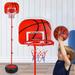 Kids Mobile Basketball Hoop With Fillable Base Indoor Outdoor Portable Shooting Game Equipment Height Adjustable