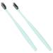 2 Pcs Tooth Brush Soft Bristled Toothbrush Biodegradable Toothbrushes Bamboo Charcoal