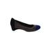 Dana Buchman Flats: Pumps Wedge Classic Blue Print Shoes - Women's Size 8 1/2 - Round Toe