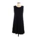 24/7 Maurices Casual Dress - A-Line: Black Solid Dresses - Women's Size Medium