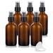 4 Oz Glass Round Bottle With Black Pump (6 Pack) Funnel