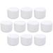 FRCOLOR 10 pcs Portable Cream Box Plastic Makeup Empty Box Mini Facial Cream Box for Woman Lady Girl (White 100g)