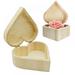 Professional Heart shaped wooden box Retro wood Packing heart box Storage box Creative handicrafts Daily cosmetic case