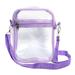 Bcloud Messenger Bag Cosmetic Bag Clear Stadium Bag Large Capacity Zipper Closure Adjustable Strap Unisex Transparent Purse Crossbody Bag Sports Meetings Concerts Cross Body Bag Purple L