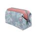 NUOLUX Portable Women Printed Travel Cosmetic Make up Coin Purses Pouch Bag Cosmetics Case Makeup Bag Travel Accessory Organizer (Blue & Pink)