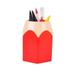 Prolriy Pencil Barrel Pencil RD Storage Vase Pot Pen Stationery Holder Brush Makeup Housekeeping Organizers Red