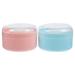 2 pcs Baby Powder Puff Boxes Empty Powder Puff Container Body Powder Puff Box with Powder Puffs