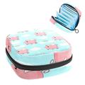 OWNTA Flying Angel Pig Pink Cloud Rainbow Blue Sky Pattern Premium Storage Bag: Period Purse Pencil Pouch with Zipper Small Storage Pouch