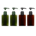 4 Pcs Lotion Press Pump Dispenser Shampoo Body Wash Hand Soap Travel Container Bottles