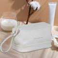 TOOYFUL Travel Cosmetic Storage Bag Travel Toiletry Bag Portable Waterproof Lightweight Cosmetic Bag Women Makeup Bag for Accessories white