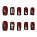 XIAN 24Pcs Press-Type Fake Nails Many Sizes Can Be Trimmed And Filed Fake Nails For Girls And Ladies