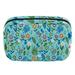OWNTA Floral Print Pattern Cosmetic Storage Bag with Zipper - Lightweight Large Capacity Makeup Bag for Women - Includes Small Personalized Transparent Bag