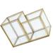 Storage Shelf Jewelry Organizer Tray Makeup Organizer for Desk Pen Holder Jewelry Display Box Make up Container Glass Copper Office