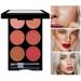 Daqian Six Color Blush Contouring Powder Blusher Dish Makeup Lazy Powder Blusher Dish Delicate Skin To Lighten Skin Highlights Blush Makeup Bronzer and Blush Palette