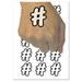 Hashtag Number Sign Water Resistant Temporary Tattoo Set Fake Body Art Collection - 15 2 Tattoos (1 Sheet)