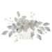 Tiara Wedding Hair Comb Rhinestone Hair Comb Flower Hair Side Comb Flower Hair Comb Wedding Hair Accessories Flower Comb Headgear The Flowers Zinc Alloy Bride