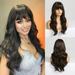 Teissuly 65cm Brown Long Curly Hair Wig High Temperature Silk Rose Mesh Wig