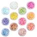12 Boxes Nail Art Sequins Polish Buffing Cream Charm Glitter Decals Stickers Nails Accessories Sparkle Flash Rhinestones Decor Plastic Pvc