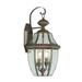 2 Light Outdoor Wall Lantern in Traditional Style 10.5 inches Wide By 20.25 inches High-Bronze Finish Bailey Street Home 218-Bel-731698