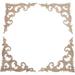 MUXSAM 4Pcs Oak Furniture Applique Corner Onlay 15x15cm/5.91 x5.91 Unpainted Hand-Carved Home Decals for Bed Door Wall Cabinet Furniture Frame Decor