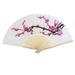 hand fan foldable fans for weddings folding de mano chinese handheld- Wooden Folding Hand Fan Practical Creative Plum Handheld Fan Supplies Folding Fan for Wedding Party Summer