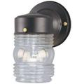 Single Lamp Jelly Jar Wall Fixture Black Finish Outdoor Each