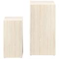 Lot de 2 tables d'appoints cubique effet marbre beige