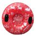 Biplut Inflatable Snow Sled Comfortable Easy to Inflate PVC Xmas Snowman Sledding Tube for Skiing (Red)